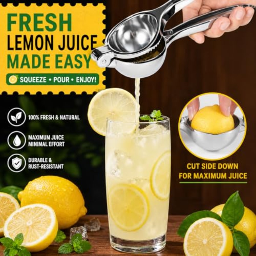 Premium Lemon Squeezer, Large  - Citrus Juicer Bar 评论和价格