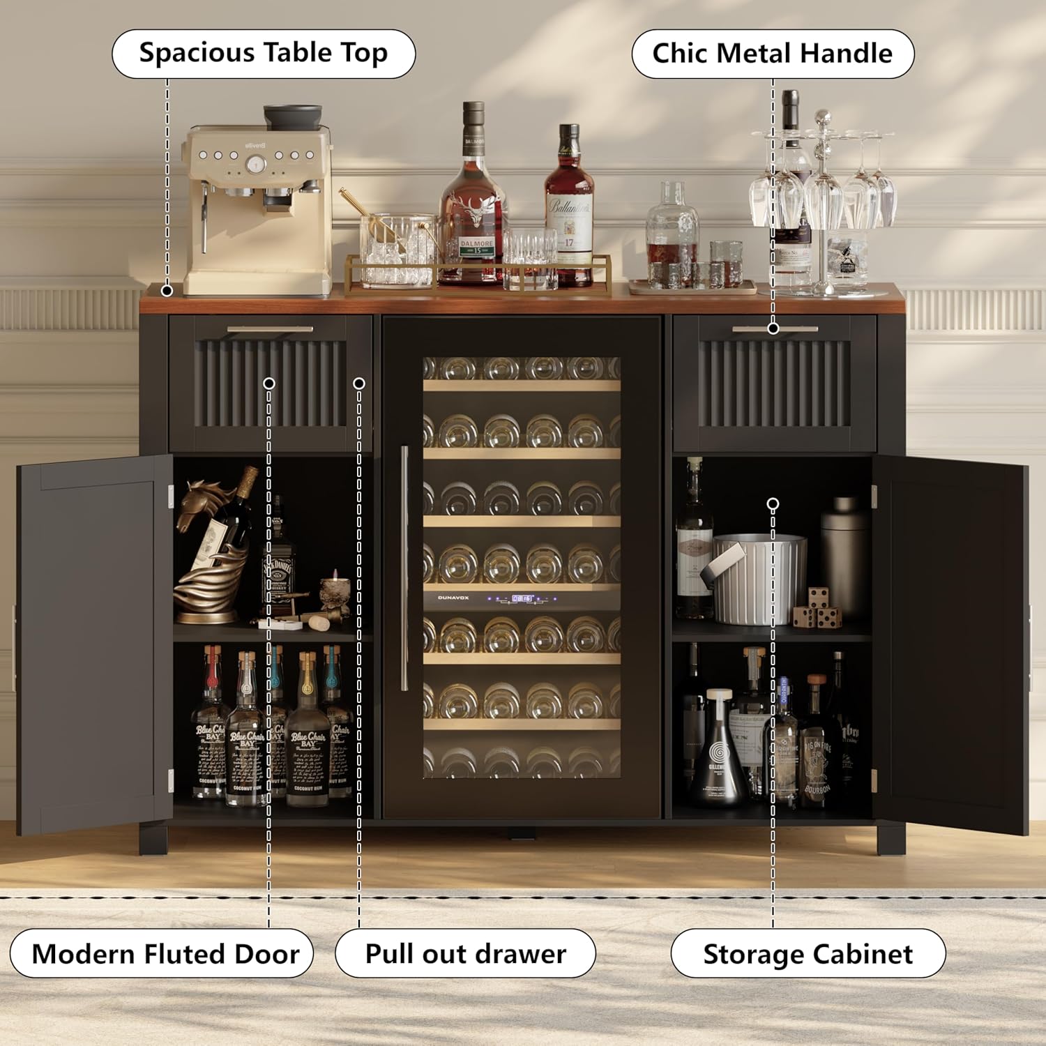 Large Coffee Bar Cabinet Fridg - Home Bar And Fridge 评论和价格