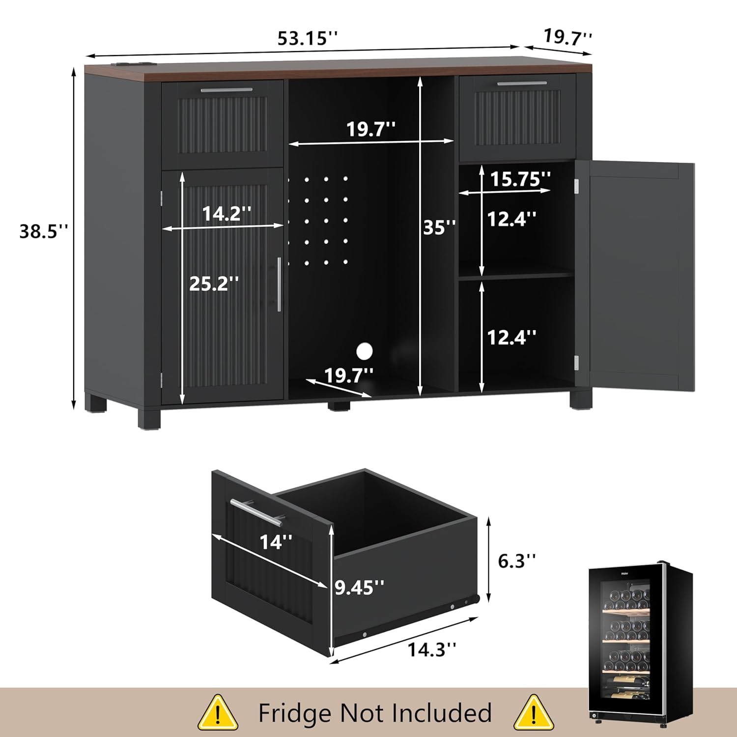 Large Coffee Bar Cabinet Fridg - Home Bar And Fridge 评论和价格