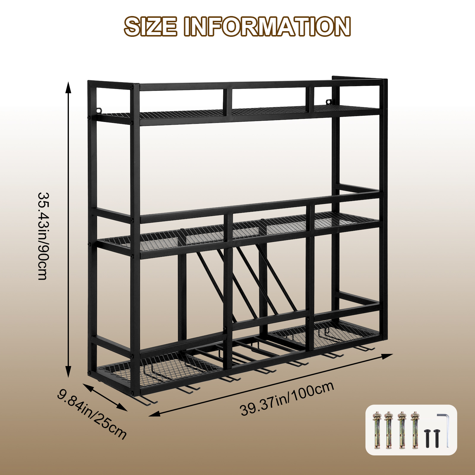 3 Tiers Floating Wine Bottle S - Home Bar Shelves 评论和价格