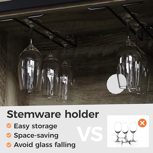 52-Inch Light Grey Farmhouse B - Home Bar Shelves 评论和价格