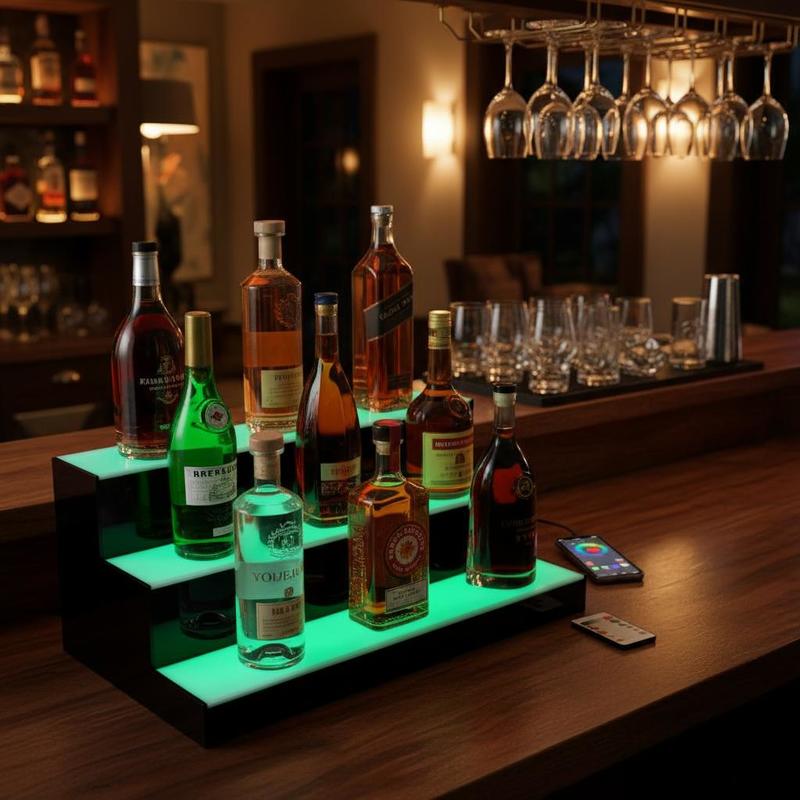 Illuminated Beverage Shelf 24  - Home Bar Lounge 评论和价格