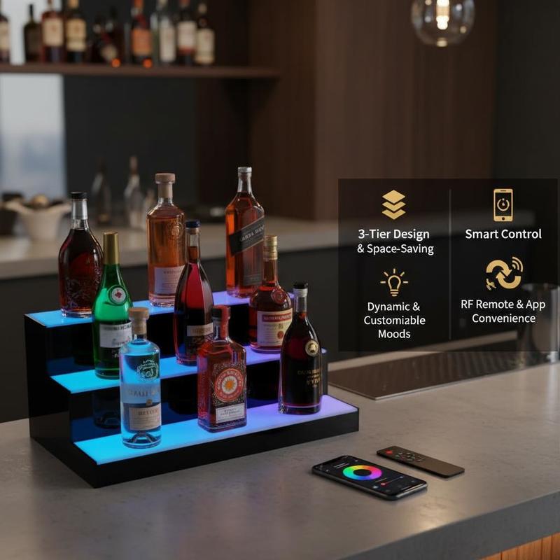 Illuminated Beverage Shelf 24  - Home Bar Lounge 评论和价格