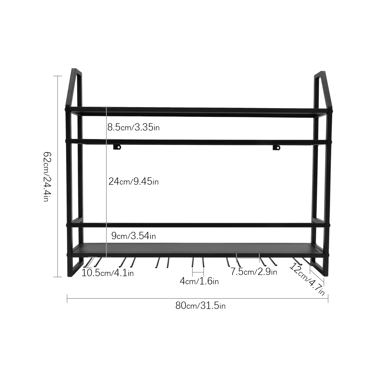 Bar Wine Shelf Wall-Mounted Bo - Home Bar Shelves 评论和价格