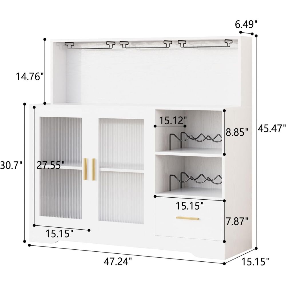 LED Lighted Home Bar Cabinet w - Home Bar Shelves 评论和价格