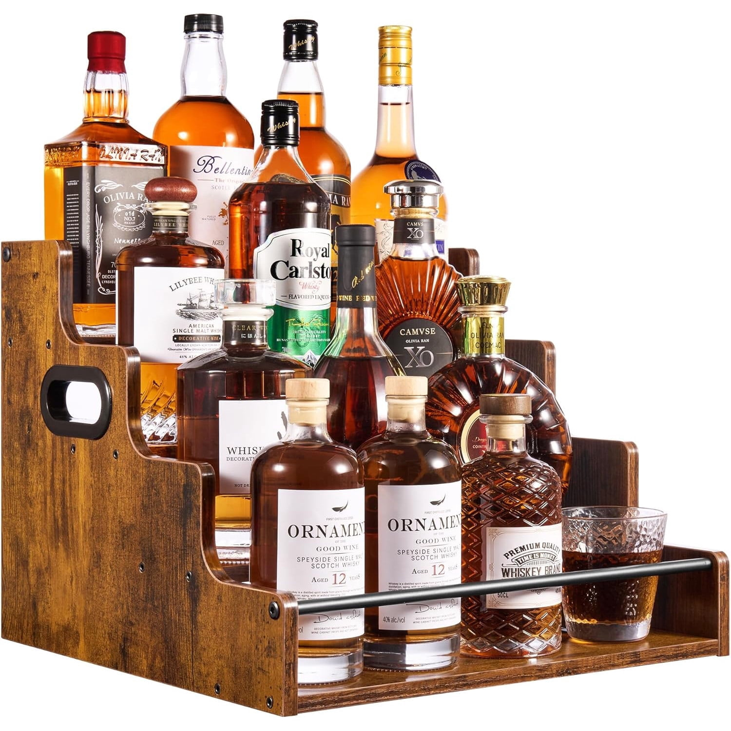 Liquor Bottle Display Shelf, C - Home Bar Shelves 评论和价格