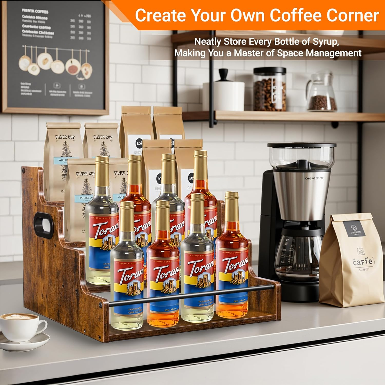 Liquor Bottle Display Shelf, C - Home Bar Shelves 评论和价格