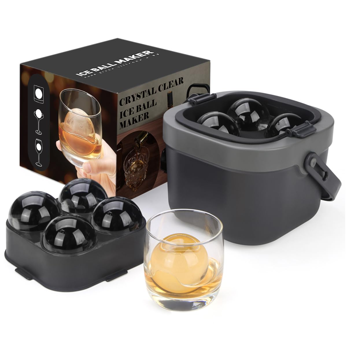 Crystal Clear Ice Ball Maker,  - Ice Mold Sphere 评论和价格