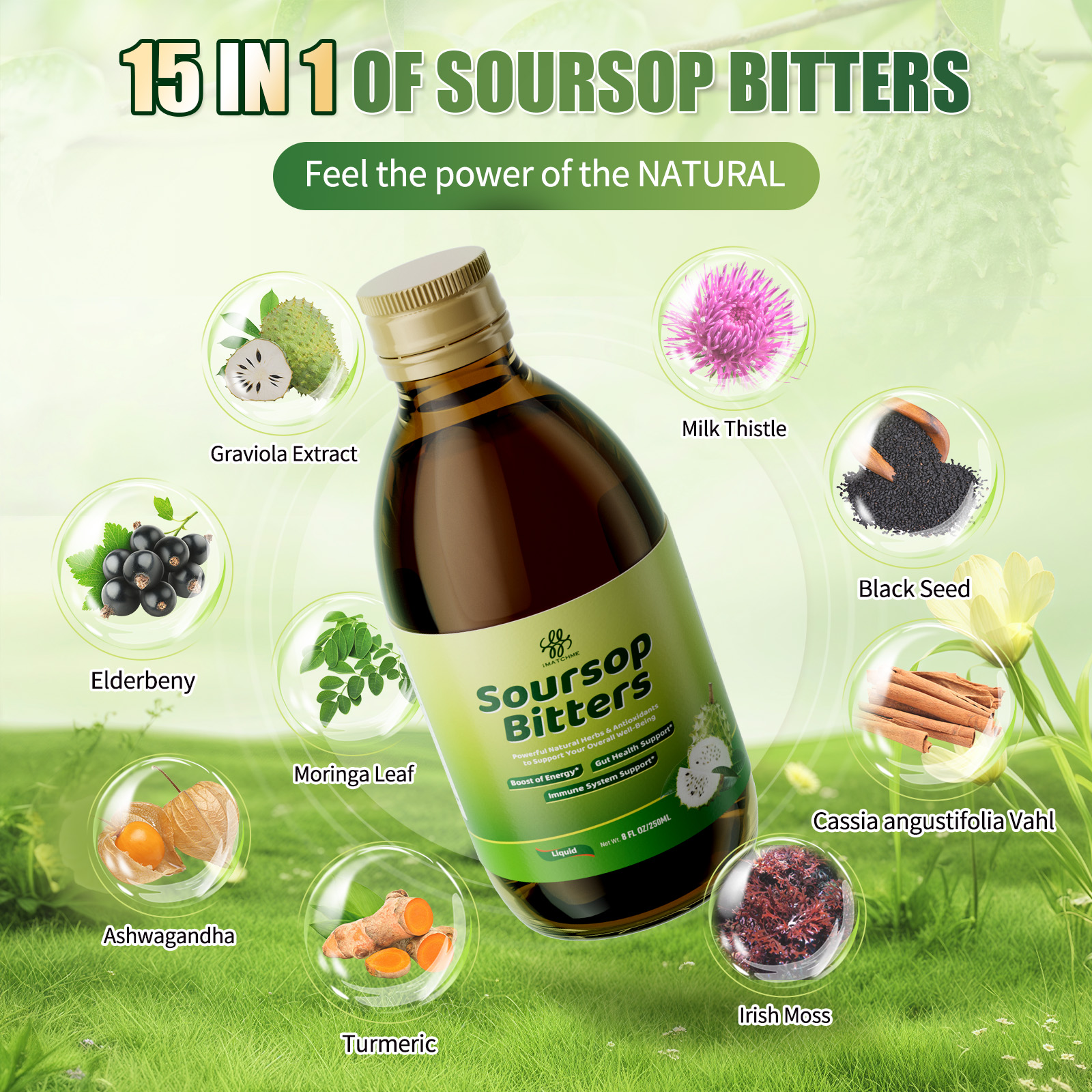 Soursop Bitters Liquid 500ML,  - Bitters Bottle Set 评论和价格