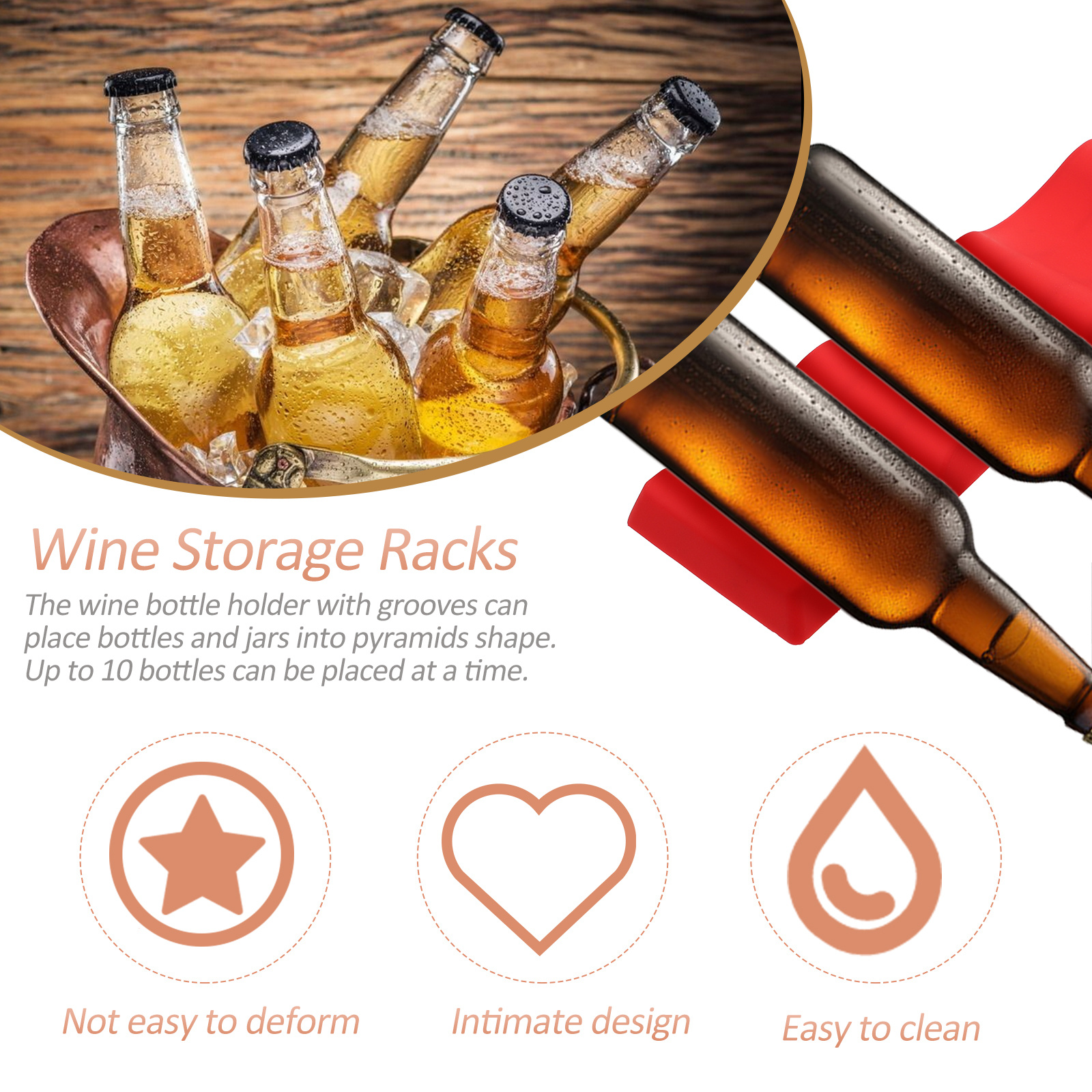 Bottle Stacker Rack Silicone F - Home Bar And Fridge 评论和价格