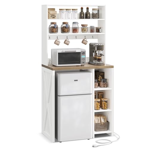 White Farmhouse-Style 6-Tier S - Home Bar Shelves 评论和价格