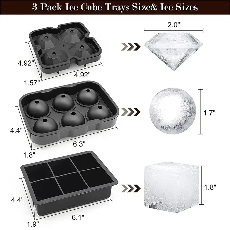 1pc Ice Cube Trays Silicone Ic - Ice Mold Sphere 评论和价格