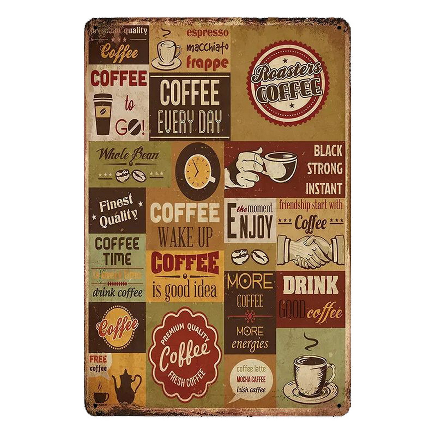 Metal Tin Signs Italian Coffee - Home Bar And Coffee 评论和价格